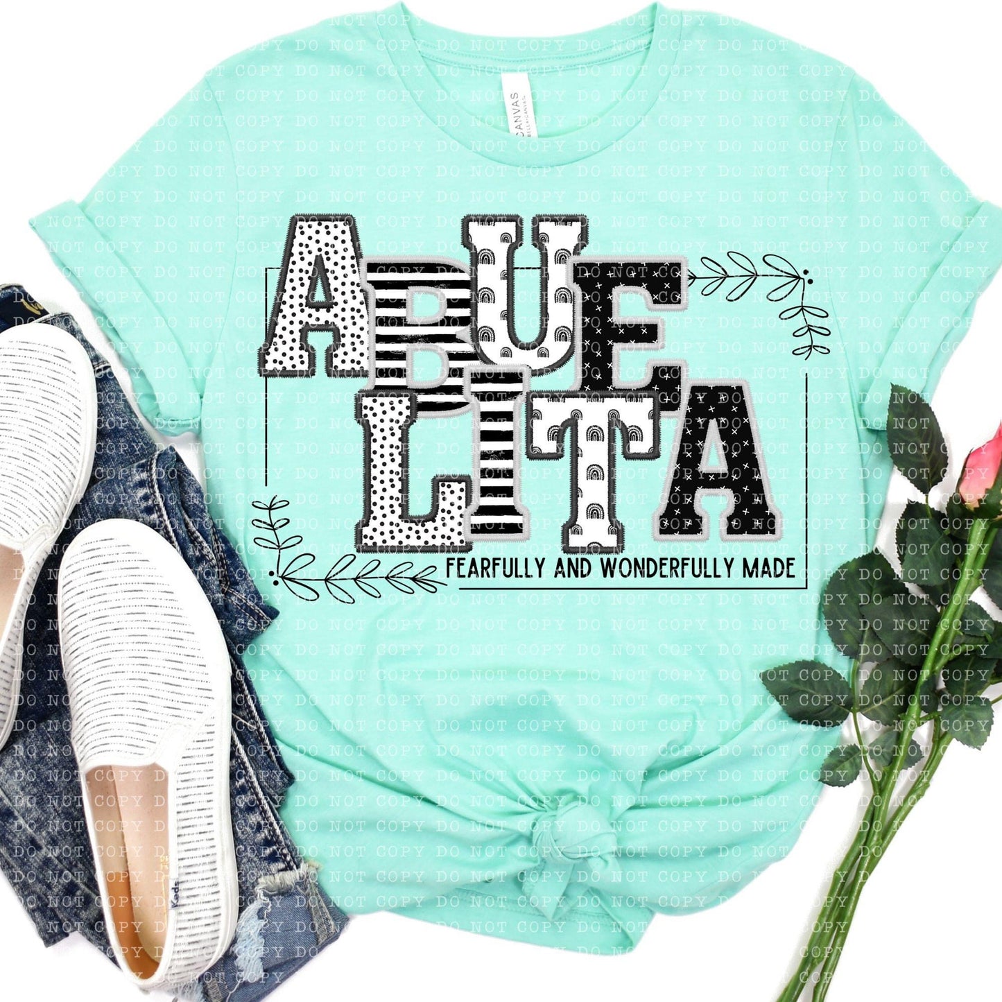 Fearfully And Wonderfully Made Abuelita Black And White Mixed Prints - DTF