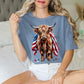 Highland with American flag- DTF&UV