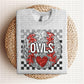 Baseball Mascots Faux Embroidery Checkered Sequins -DTF