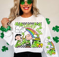 Lucky Day Charlie Brown Checkered (FRONT OF SHIRT & SLEEVE COMBO)-DTF