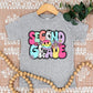Second grade with smiley-DTF