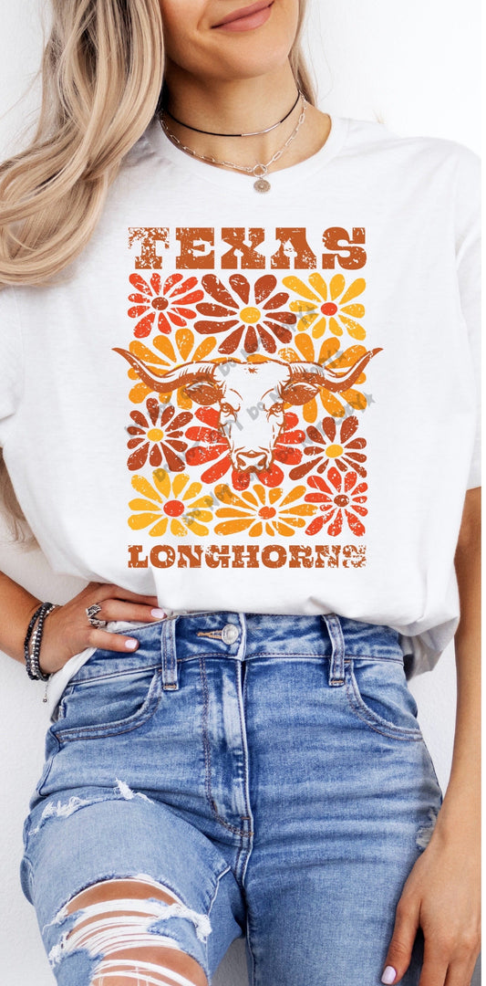 Retro Texas Longhorns-DTF