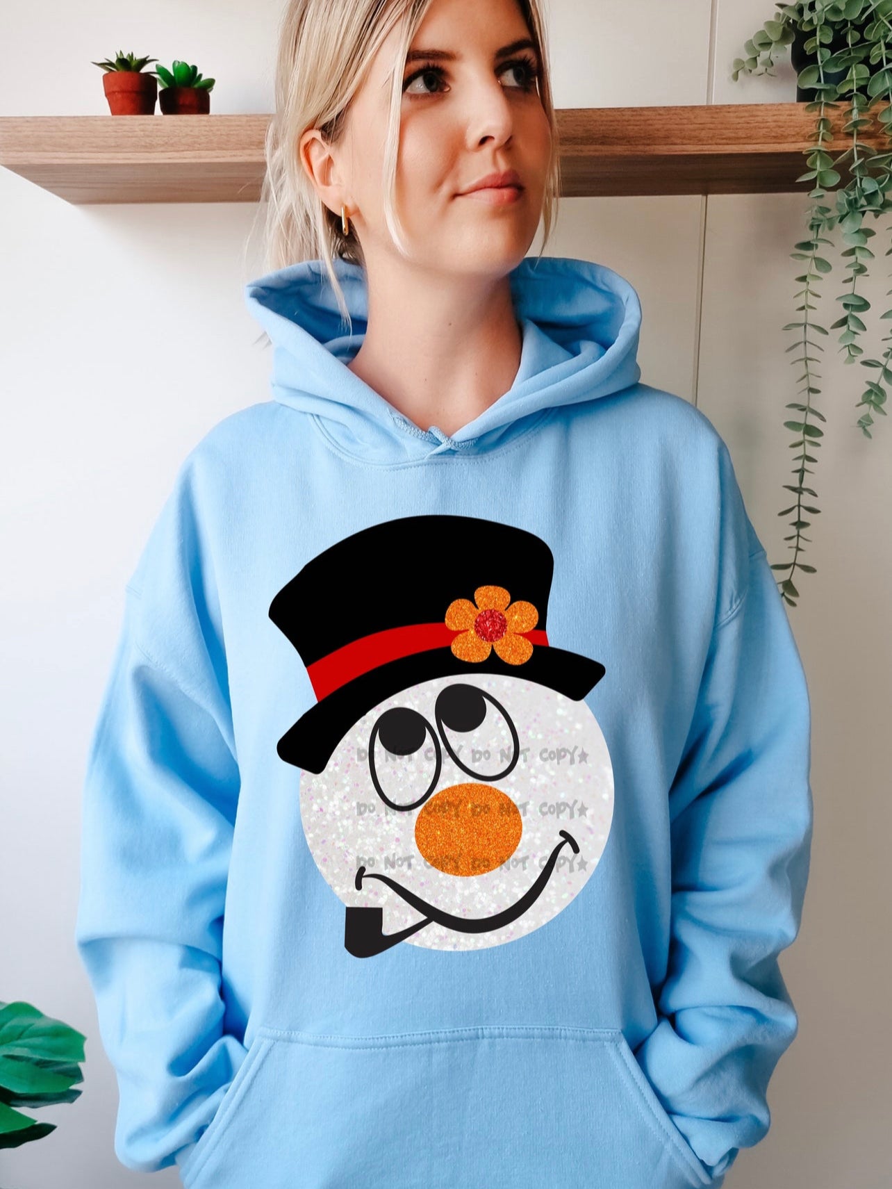 Snowman with top hat-DTF