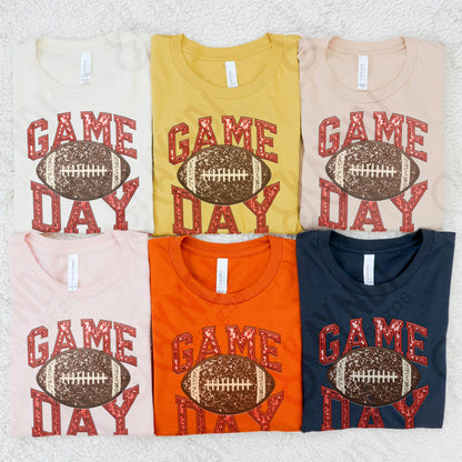 Game Day Football Sequins (Color Dropdown)-DTF&UV