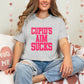 Cupid’s Aim Sucks Pink Varsity Outline DTF