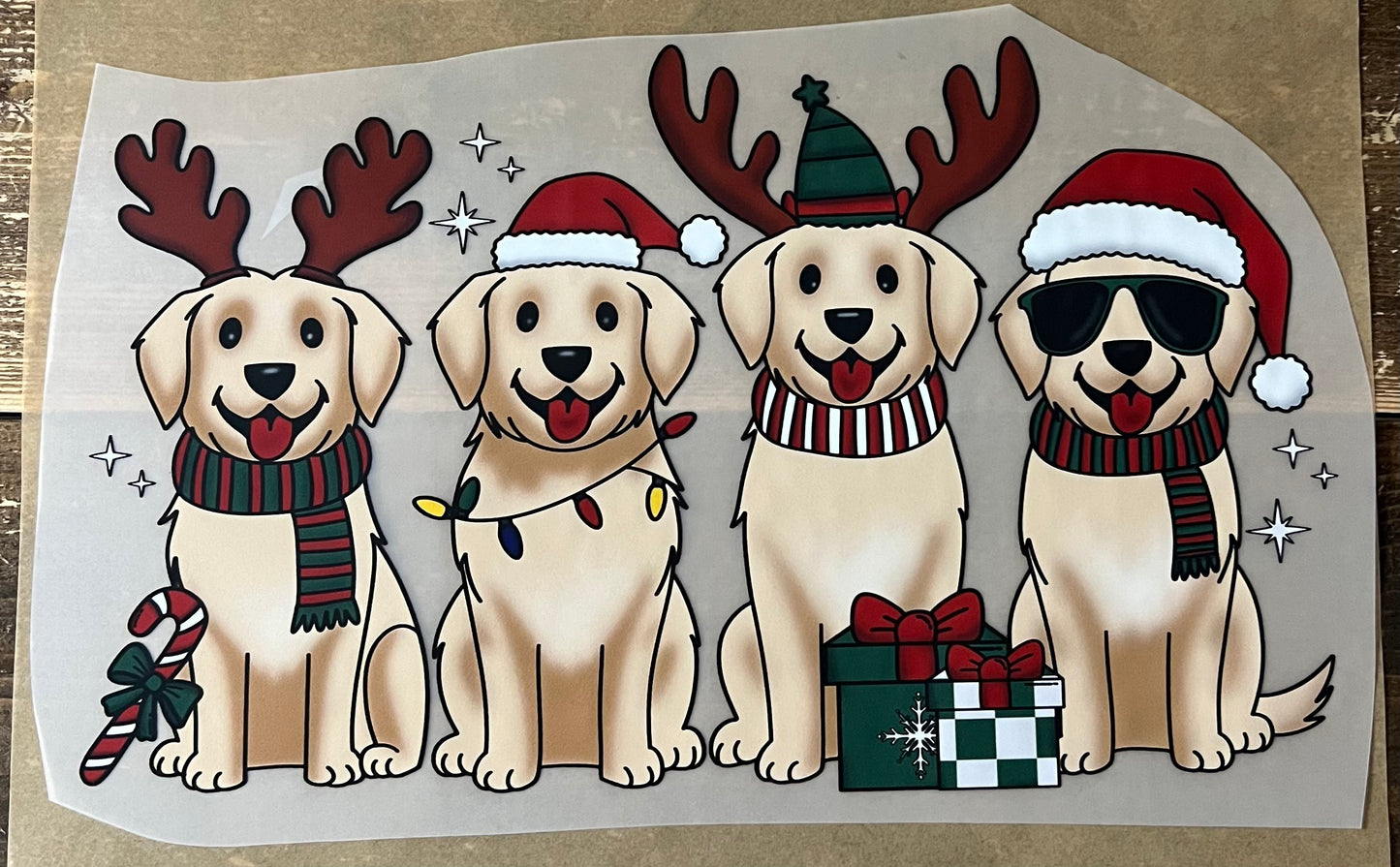 Christmas-dogs 11”-DTF RTS