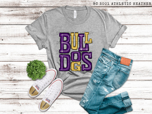 Bulldogs Purple And Gold - DTF