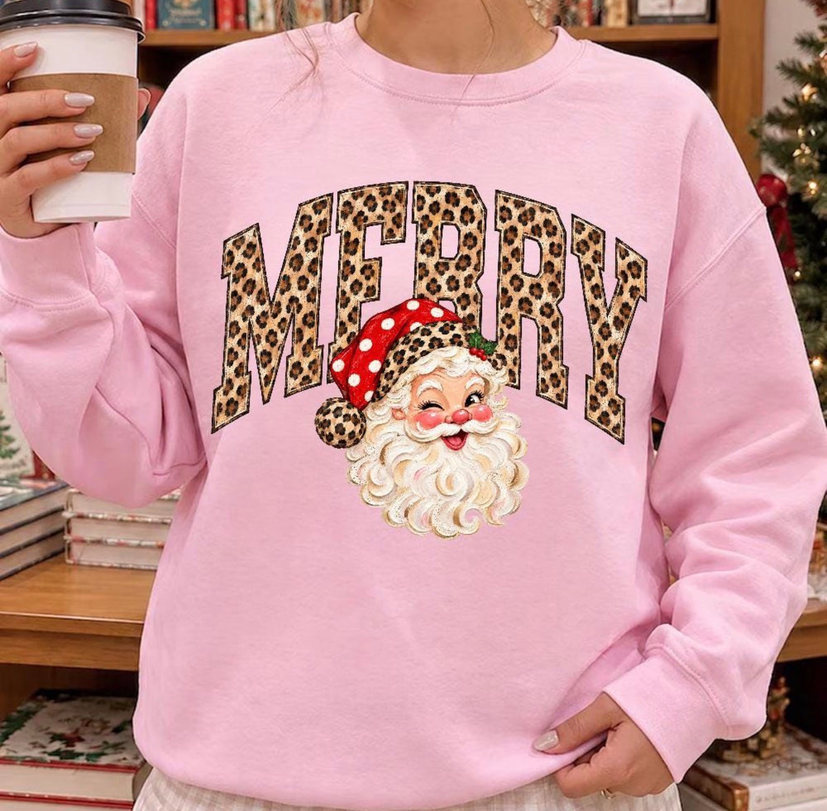 Merry leopard with Santa- DTF&UV
