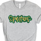 Spartans green gold sequin-DTF