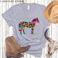 Faux Sequin Leopard And Serape Horse - DTF