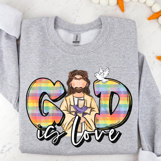 God Is Love Wht DTF