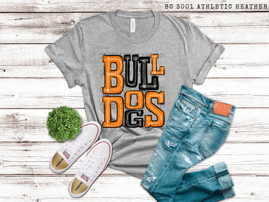 Bulldogs Orange and Black - DTF