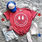Blue star smiley -DTF