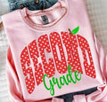 Red with white polka dots GRADE-Second-DTF&UV