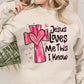 Jesus loves me this I know brushstroke cross-DTF
