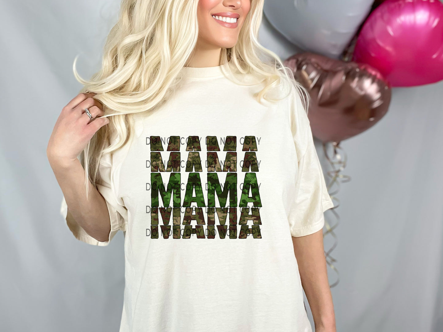 Mama Camo Stacked DTF