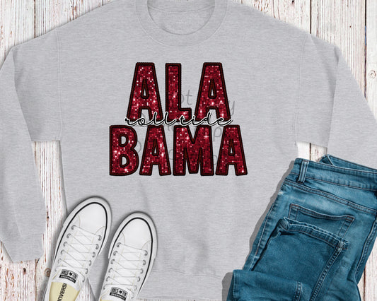 Alabama roll tide sequin-DTF