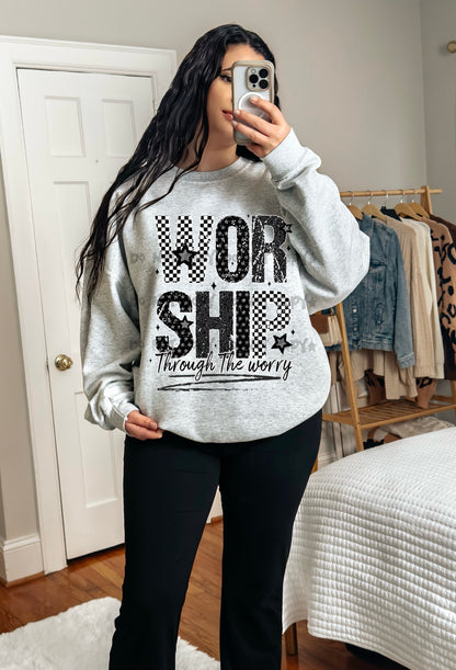 Worship through the Worry stars-DTF&UV