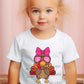 Girl turkey with gobble gobble glasses-DTF