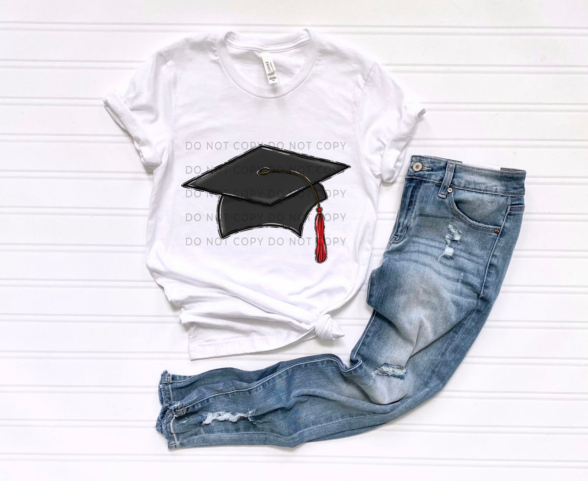 Graduation Cap Red - DTF
