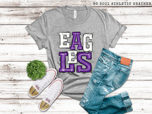 Eagles Purple And White - DTF