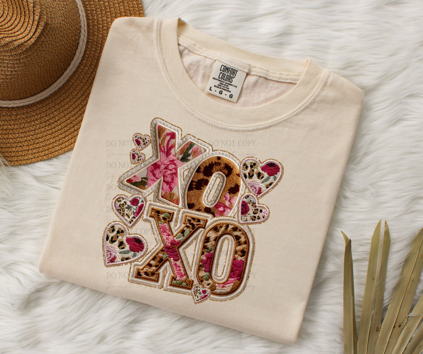 XO XO FAUX APPLIQUE-DTF&UV
