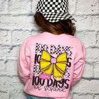 100 days of school stacked pencil bow- DTF