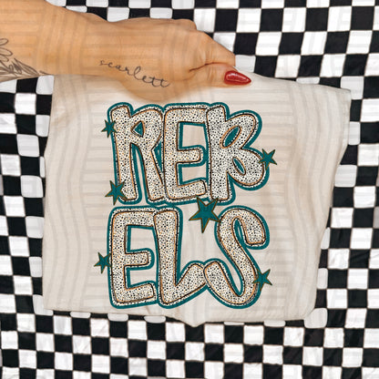 Teal Dotty (DROPDOWN MENU)-DTF&UV