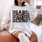 Bears Stacked Faux Embroidery Blk - DTF