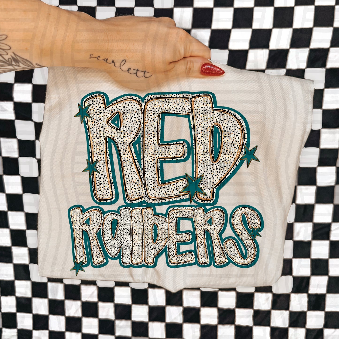 Teal Dotty (DROPDOWN MENU)-DTF&UV