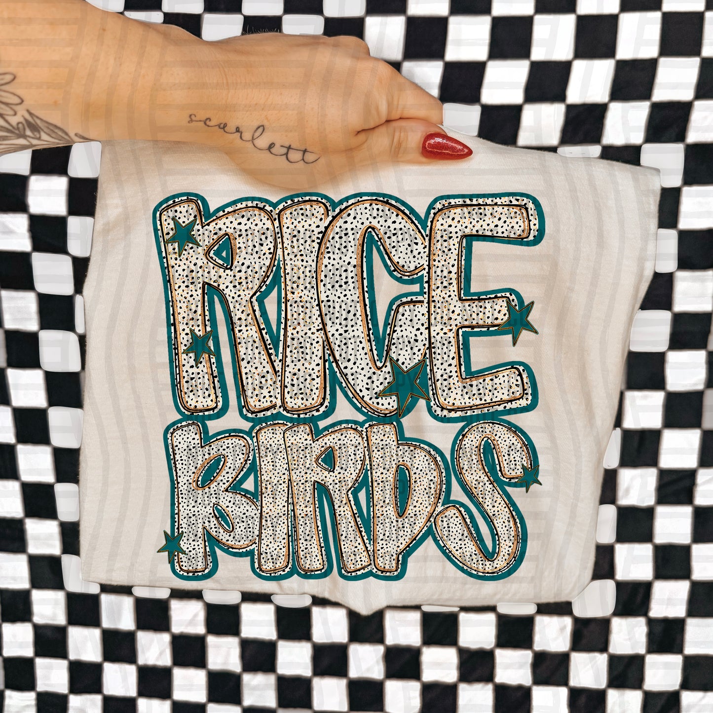 Teal Dotty (DROPDOWN MENU)-DTF&UV