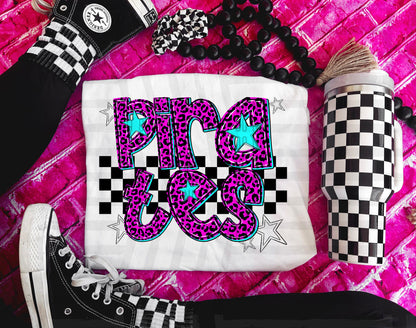 Pink Leopard Neon Mascots (dropdown)-DTF&UV