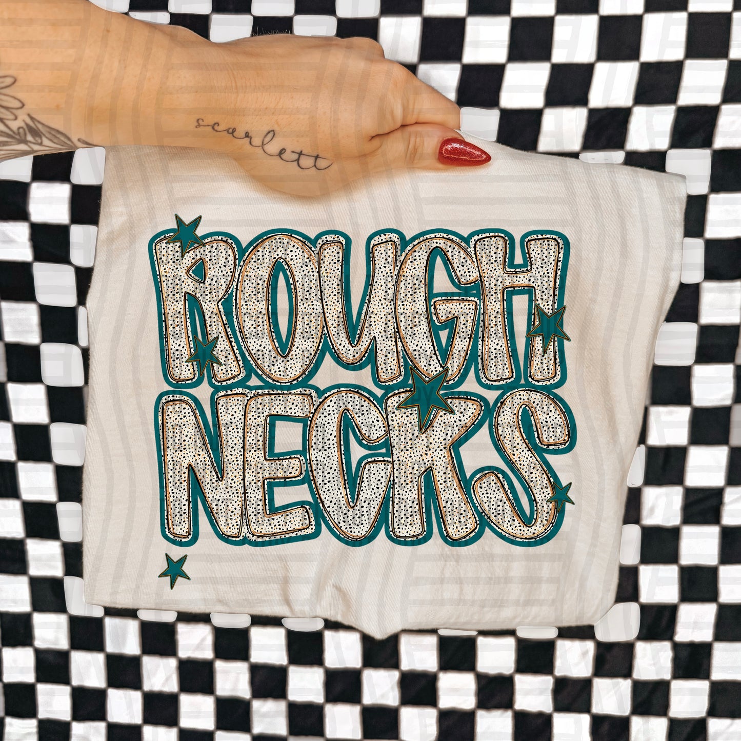 Teal Dotty (DROPDOWN MENU)-DTF&UV