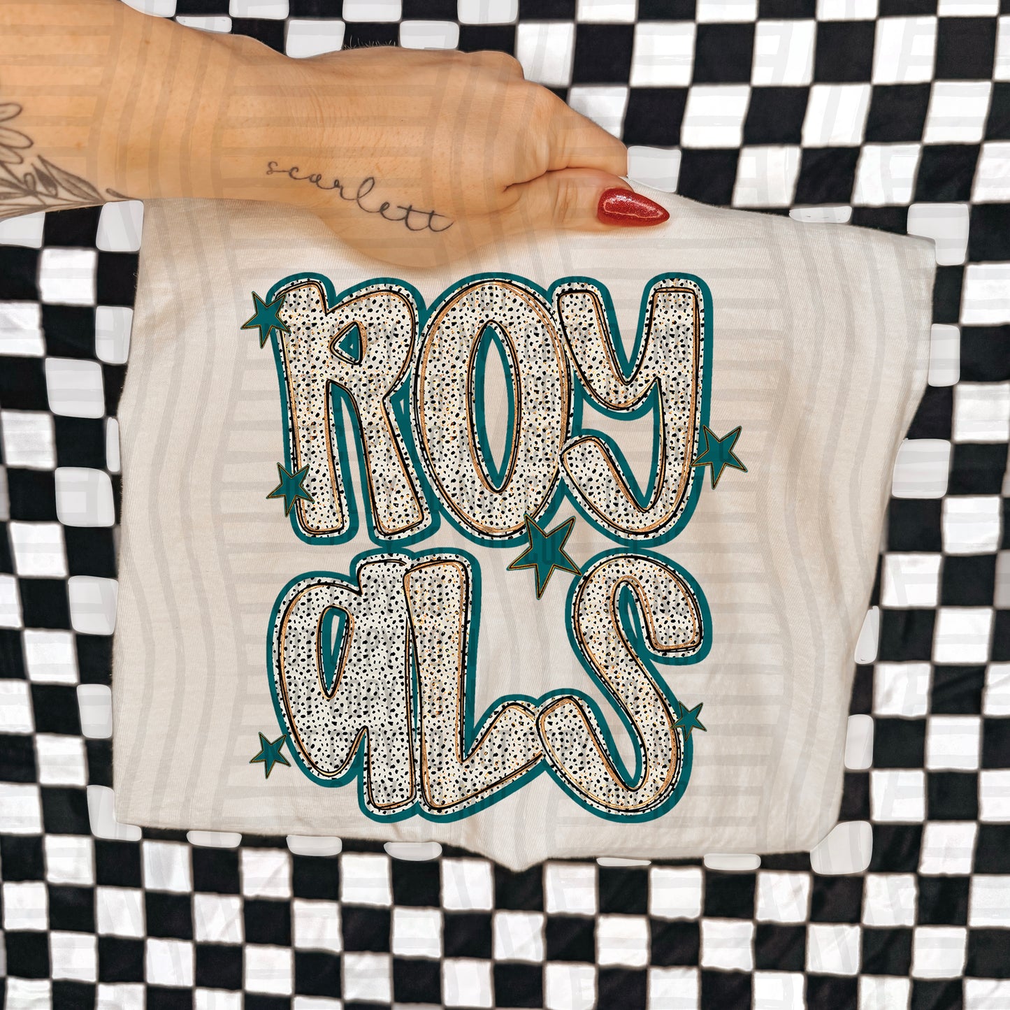 Teal Dotty (DROPDOWN MENU)-DTF&UV