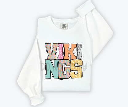 Pastel Stroke Varsity Mascots (ALL Mascots in this listing Dropdown)-DTF