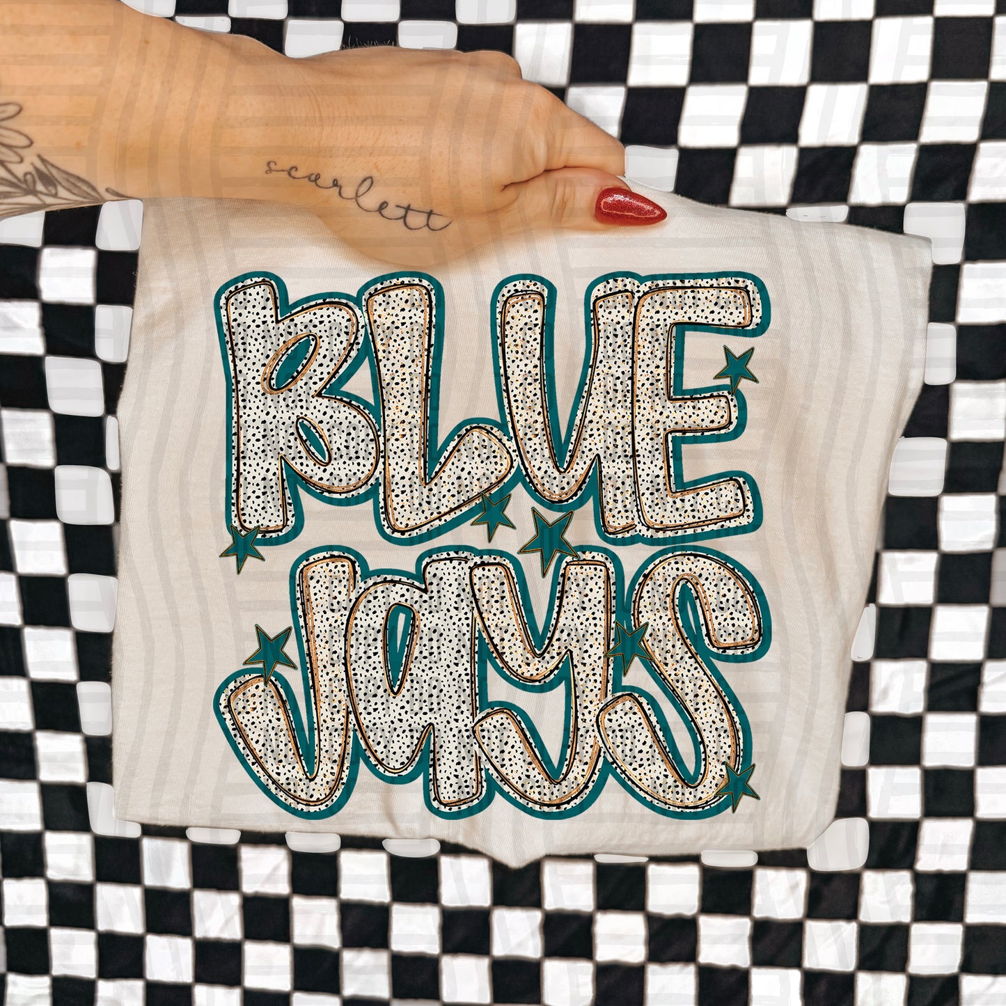 Teal Dotty (DROPDOWN MENU)-DTF&UV