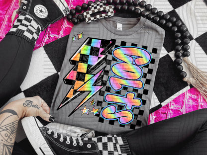 Neon Side Bolt Mascots (Dropdown)- DTF&UV