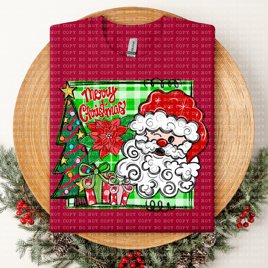 MERRY CHRISTMAS SQUARE SANTA 1-DTF