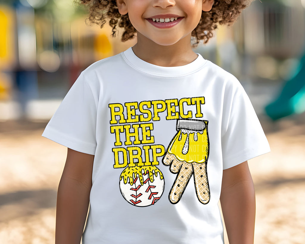 Baseball Glove Drip(dropdown)-DTF