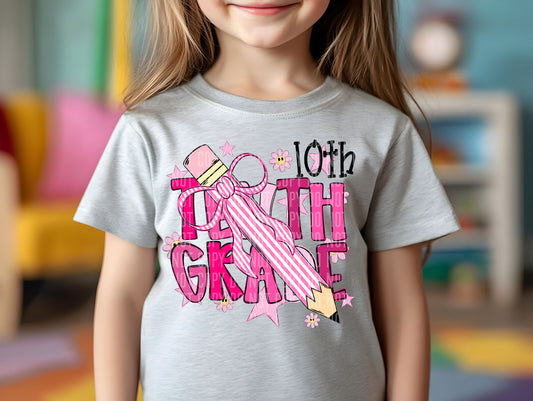Pencil Bows Blue&Pink (Dropdown)- DTF&UV