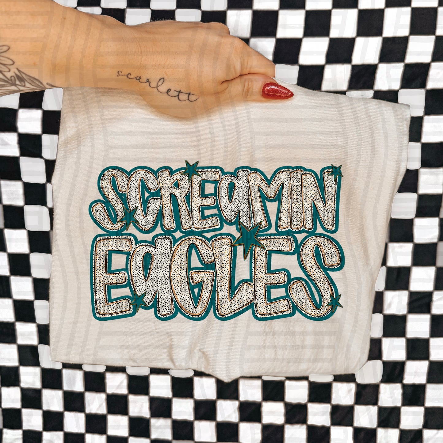 Teal Dotty (DROPDOWN MENU)-DTF&UV