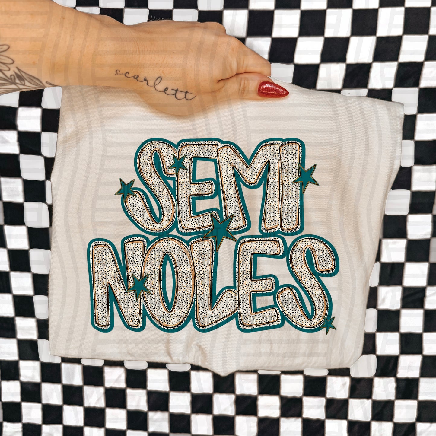 Teal Dotty (DROPDOWN MENU)-DTF&UV