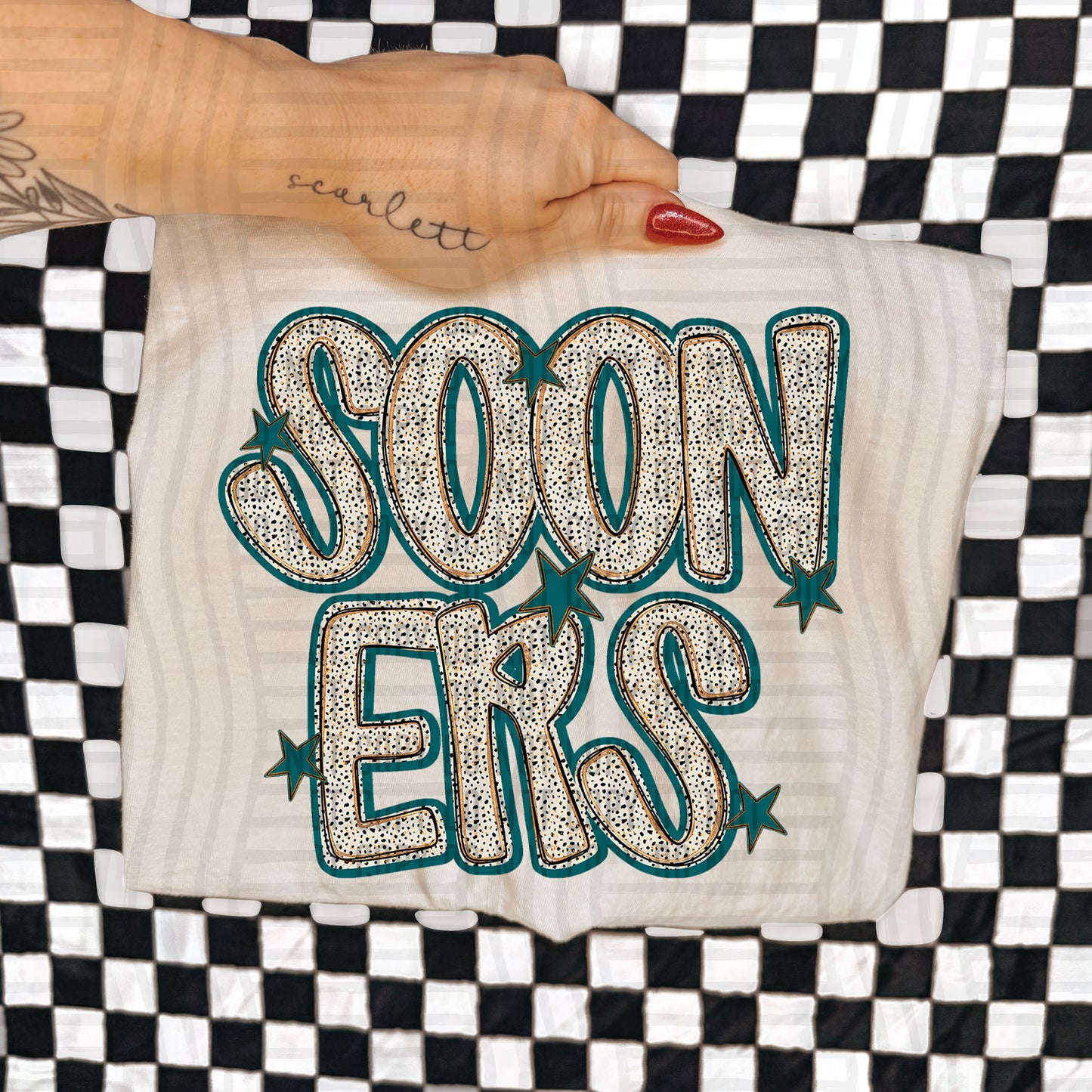 Teal Dotty (DROPDOWN MENU)-DTF&UV