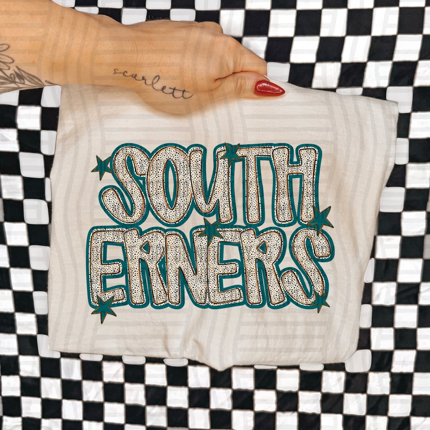 Teal Dotty (DROPDOWN MENU)-DTF&UV