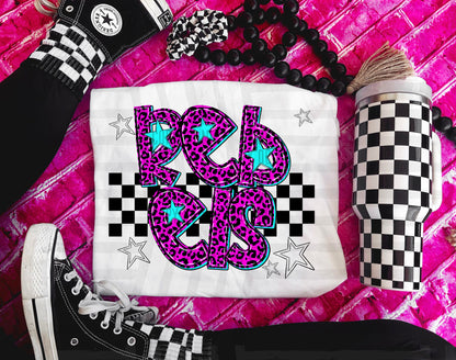 Pink Leopard Neon Mascots (dropdown)-DTF&UV