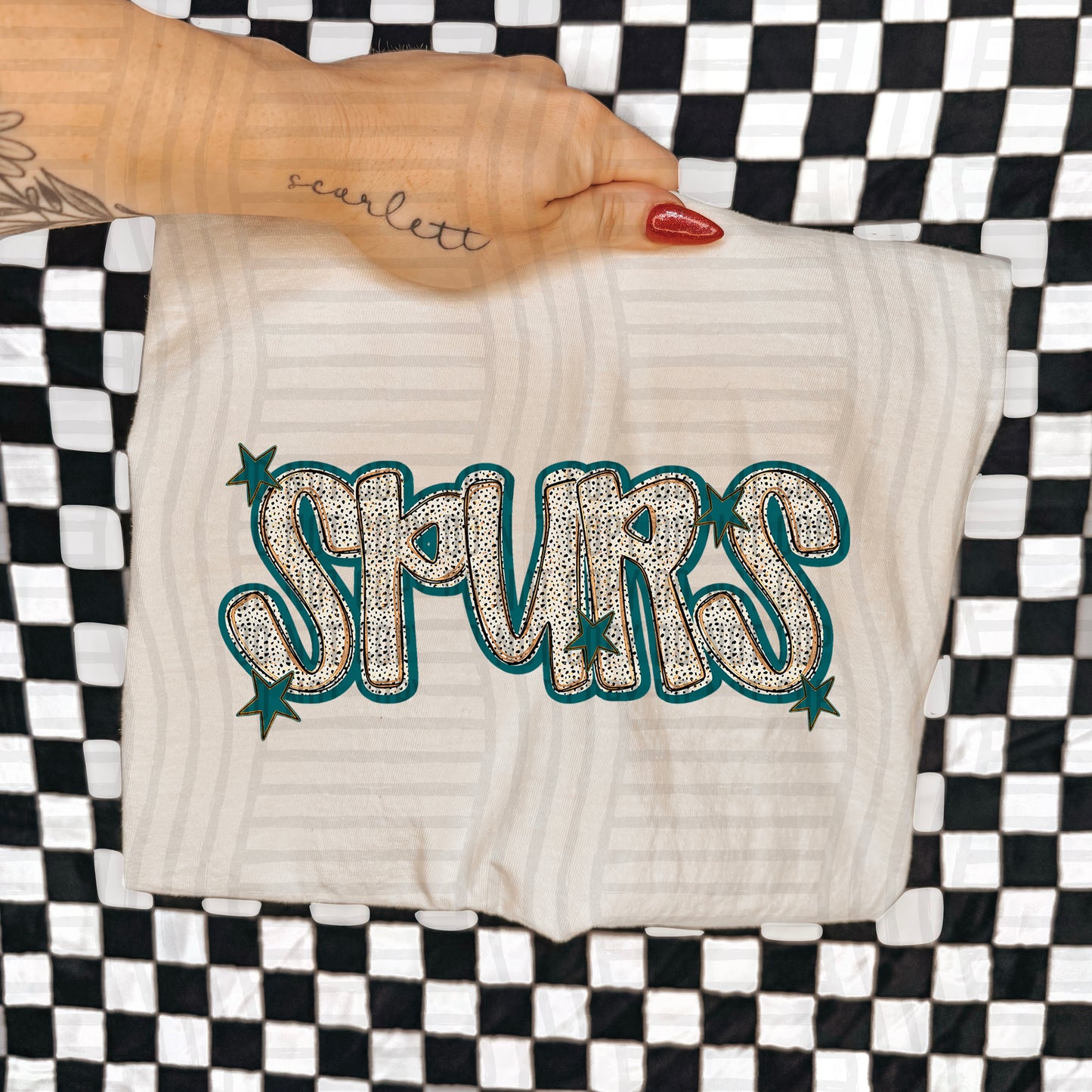 Teal Dotty (DROPDOWN MENU)-DTF&UV