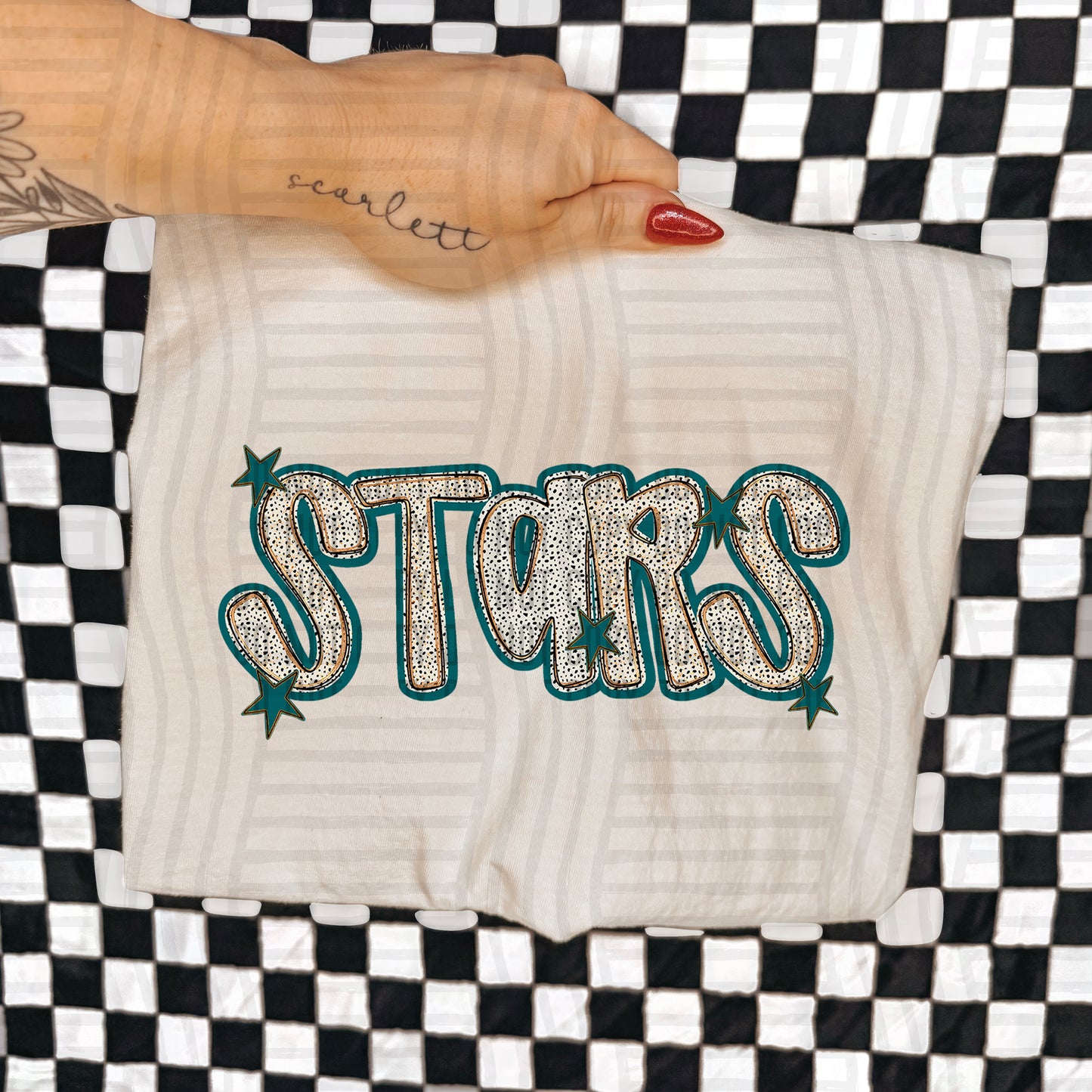 Teal Dotty (DROPDOWN MENU)-DTF&UV