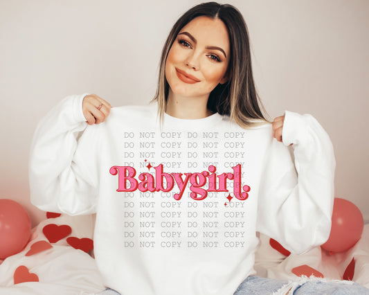 Babygirl Pink Retro DTF