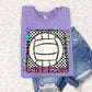 Bright preppy volleyball- (DROPDOWN MASCOT)-DTF&UV
