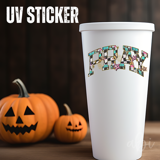PRAY CHECK STARS -UV Stickers